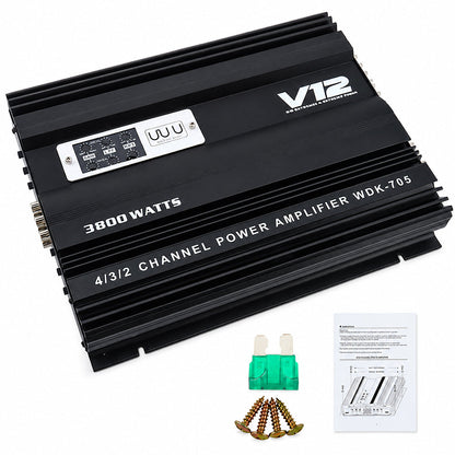 4 Channel Car Amplifier High Power 3800W Car Audio Amp