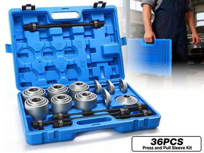 36pc Master Press and Pull Sleeve Kit Bush Bearing Removal Insertion Tool Set