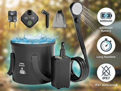 Portable Shower Kit Camping Shower Kit with Bucket