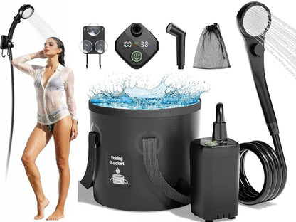 Portable Shower Kit Camping Shower Kit with Bucket