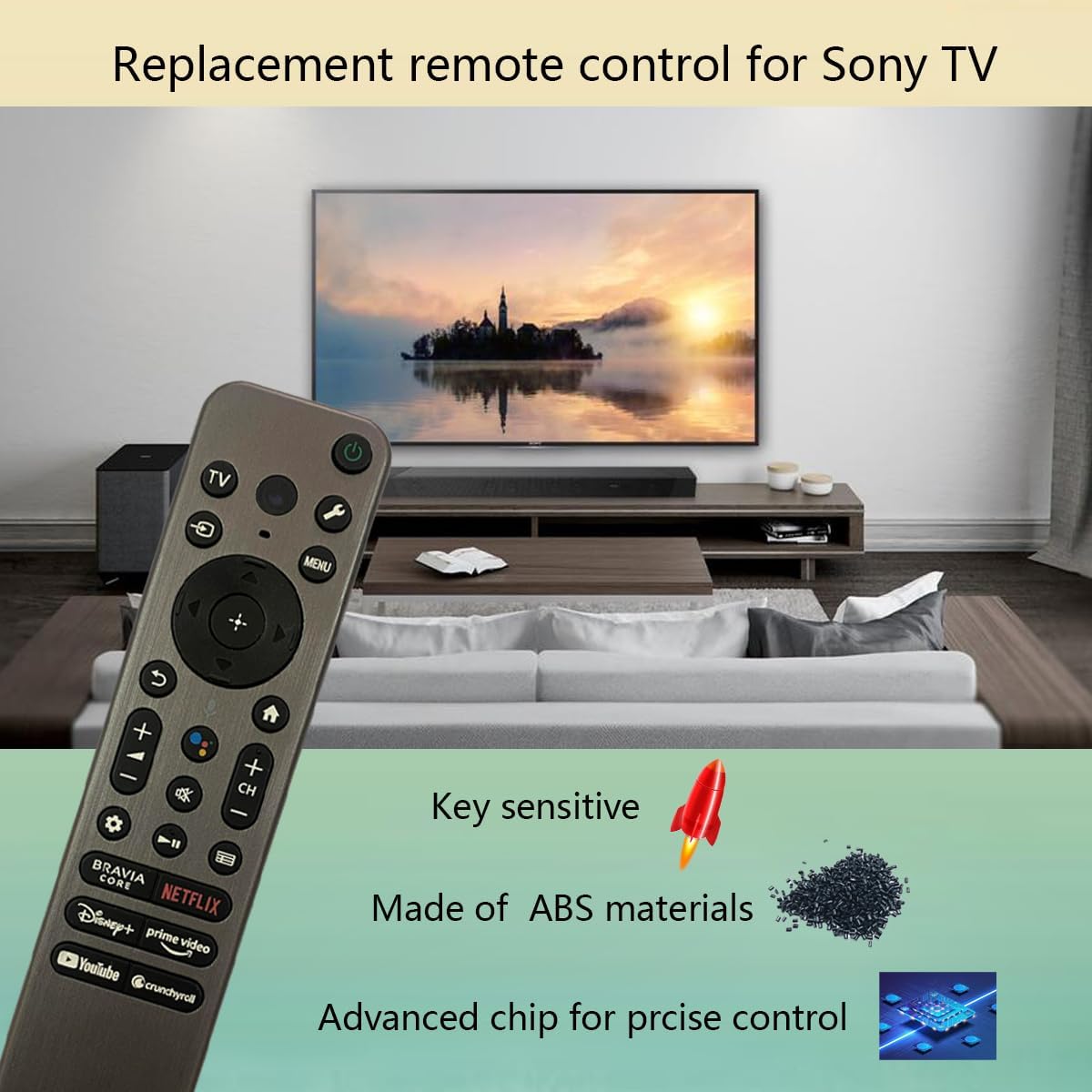 Sony TV Remote – Replacement Voice Remote for Sony Bravia Smart TVs