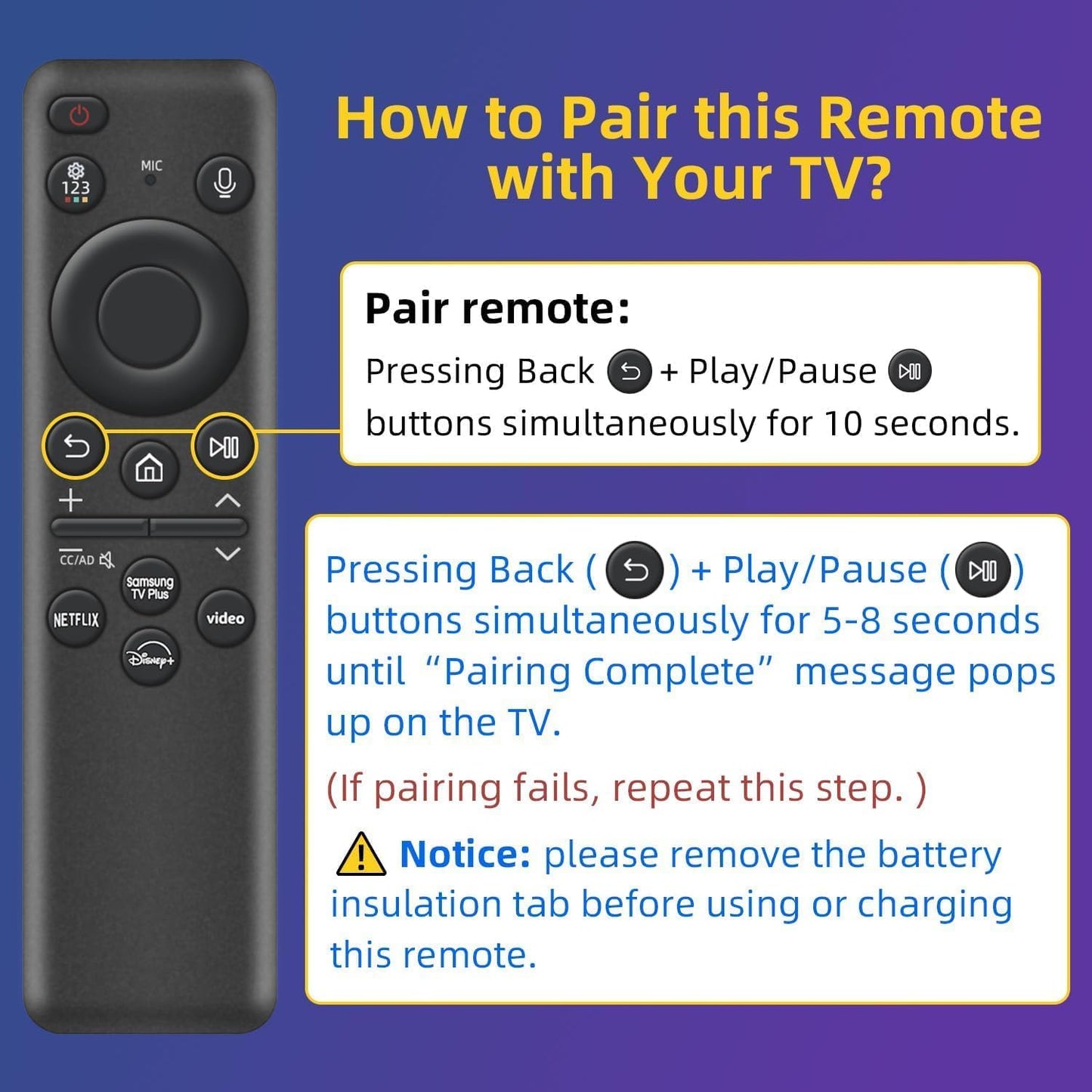 Solar Samsung TV Remote Repalcement