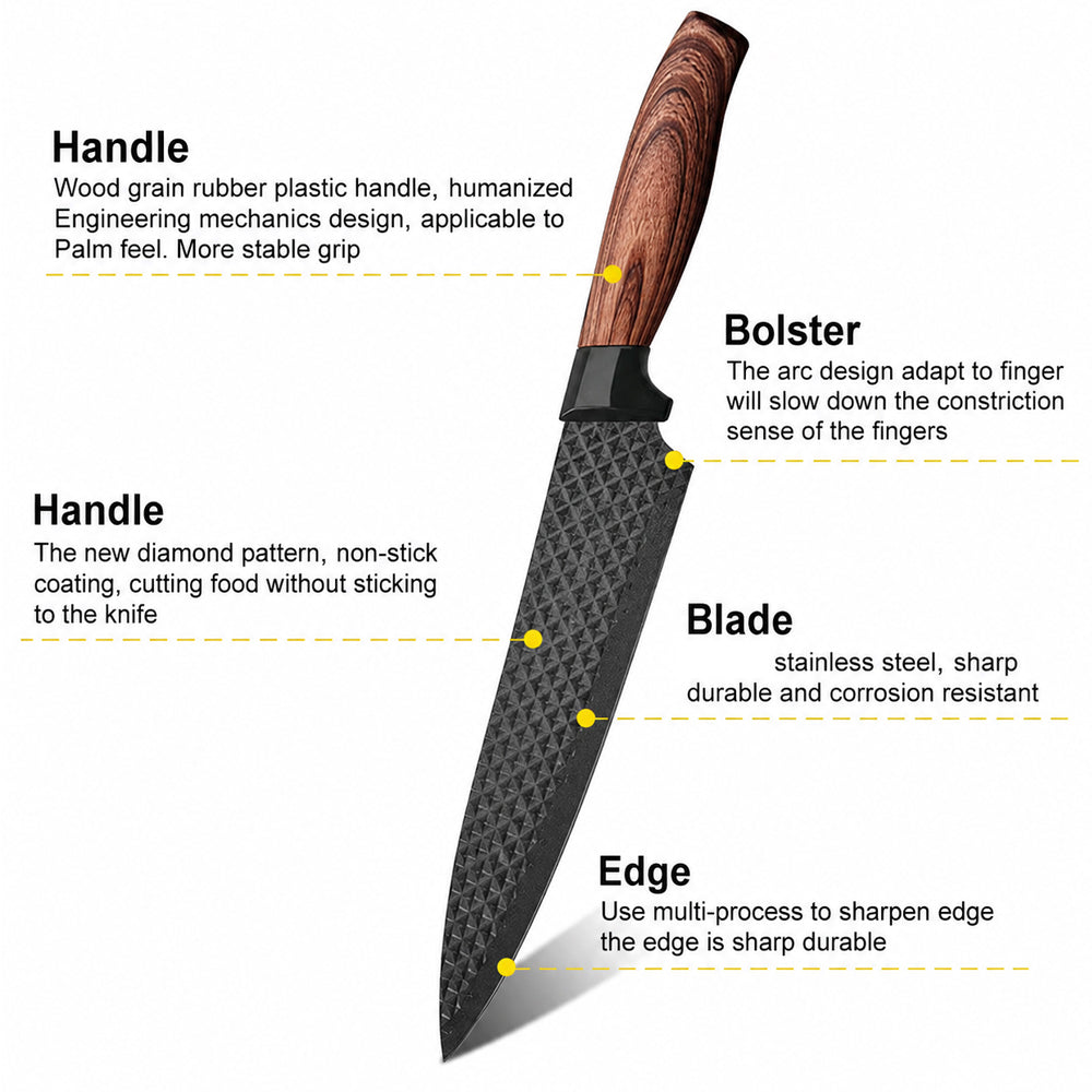Professional Kitchen Knives Set 6 Piece Knife Set
