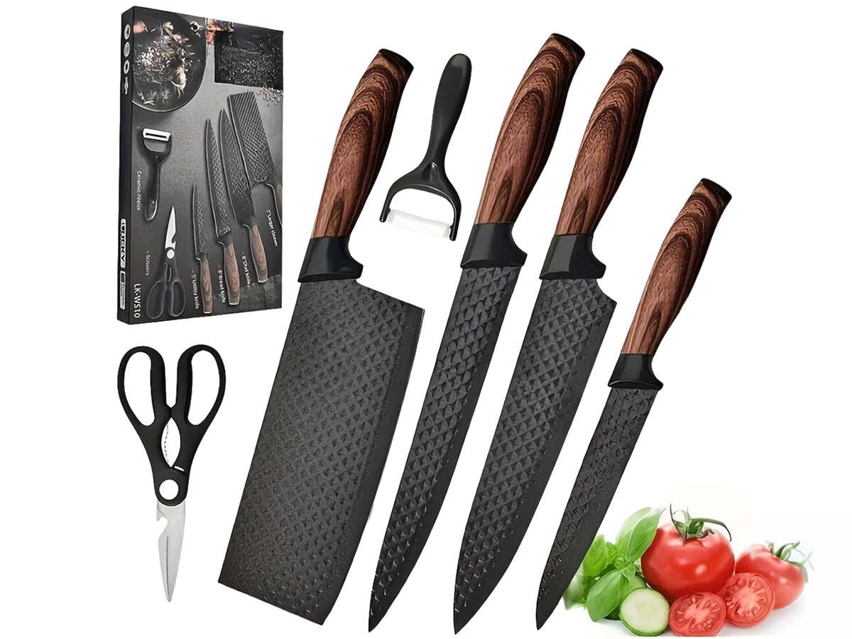 Professional Kitchen Knives Set 6 Piece Knife Set