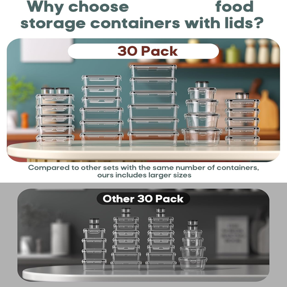 Food Storage Container 60Pcs