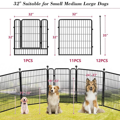 Pet Playpen Dog Playpen Fence 12 Panels