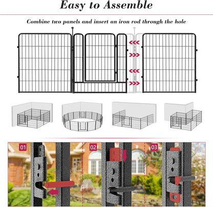 Pet Playpen Dog Playpen Fence 12 Panels