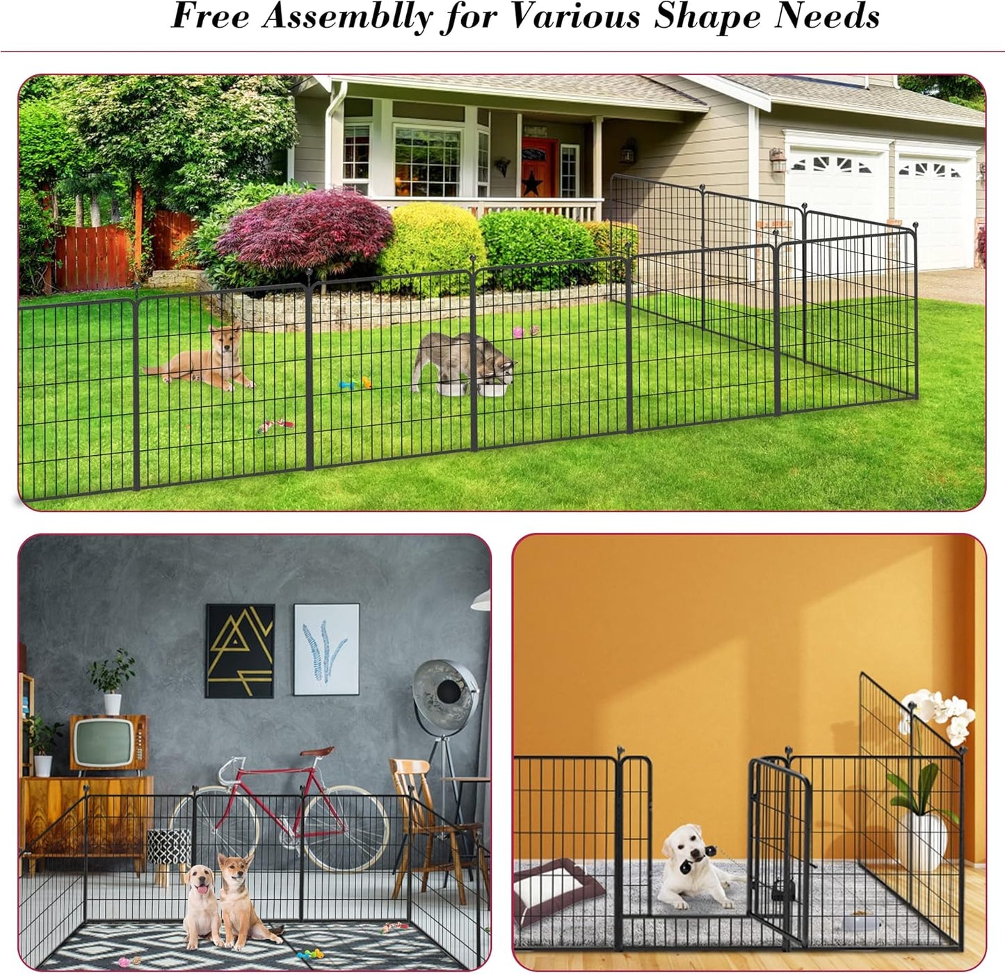 Pet Playpen Dog Playpen Fence 12 Panels