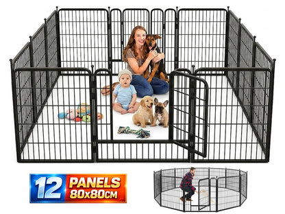 Pet Playpen Dog Playpen Fence 12 Panels