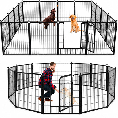 Pet Playpen Dog Playpen Fence 12 Panels