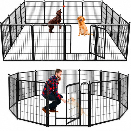 Pet Playpen Dog Playpen Fence 12 Panels