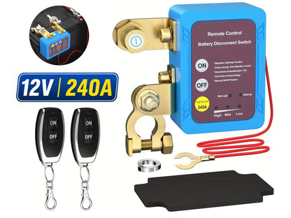 Wireless Remote 240A Car Battery Disconnect Switch Isolator