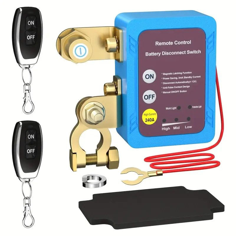 Wireless Remote 240A Car Battery Disconnect Switch Isolator