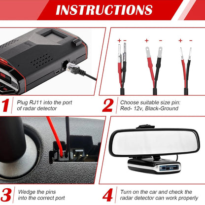 Radar Detector Power Cord
