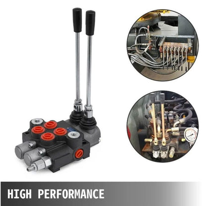 2 Spool Hydraulic Directional Control Valve 11 Gpm double acting cylinder spool