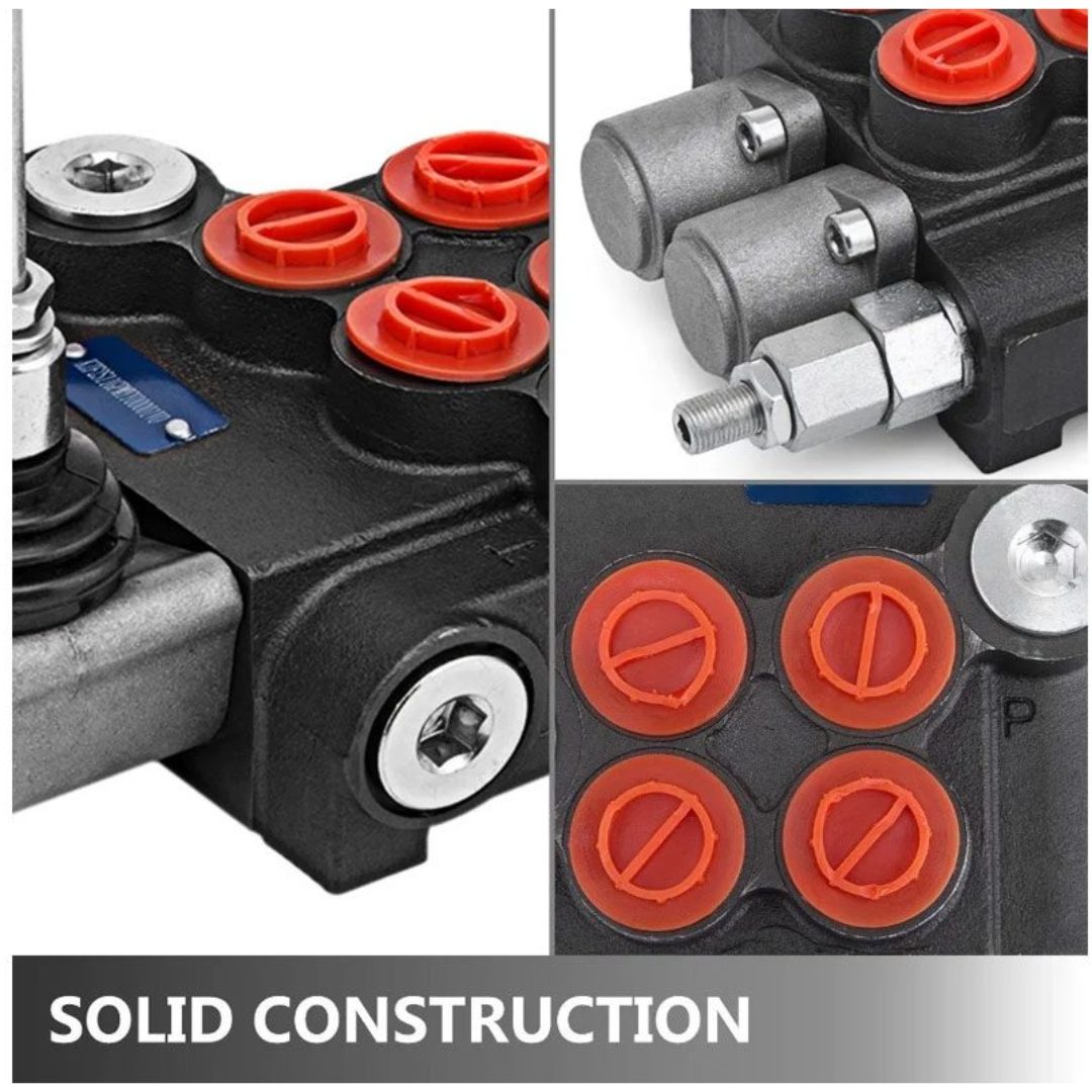 2 Spool Hydraulic Directional Control Valve 11 Gpm double acting cylinder spool