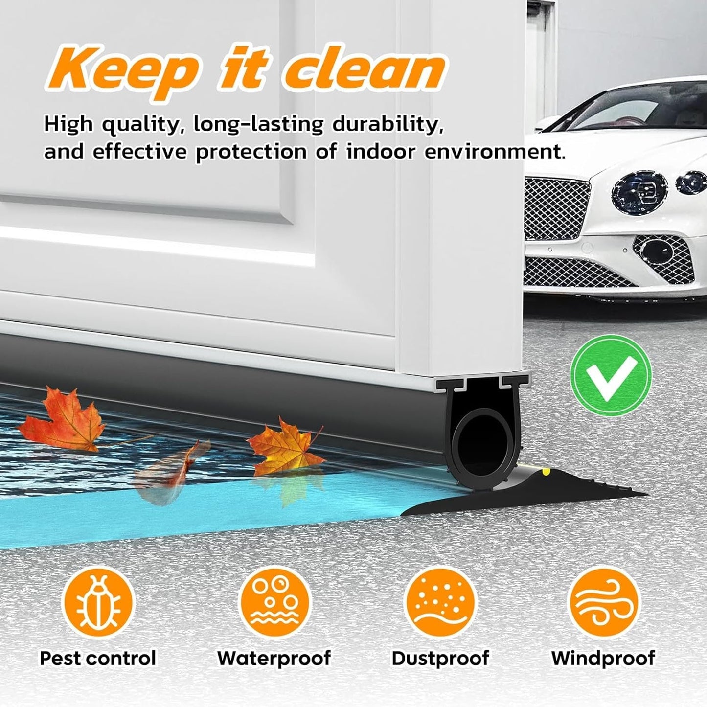 5M Garage Door Seals Bottom Rubber with Aluminium Track Retainer Kit Sale