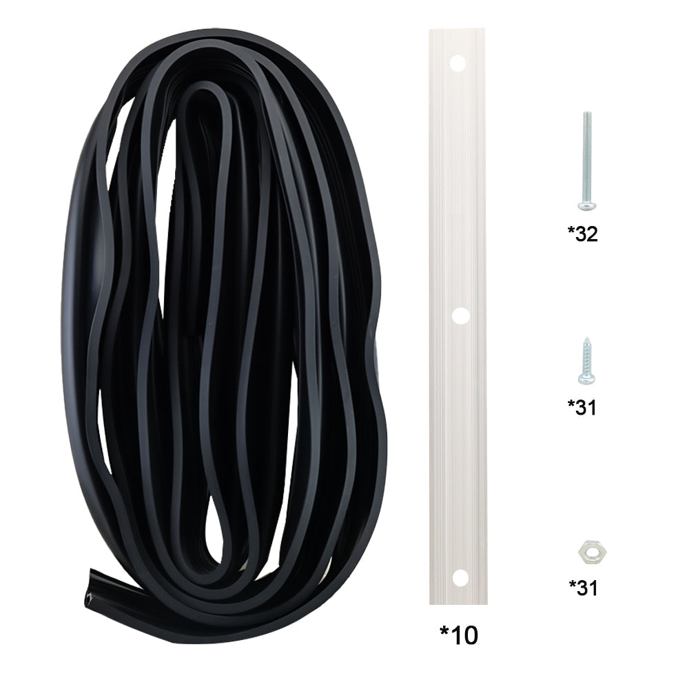5M Garage Door Seals Bottom Rubber with Aluminium Track Retainer Kit Sale