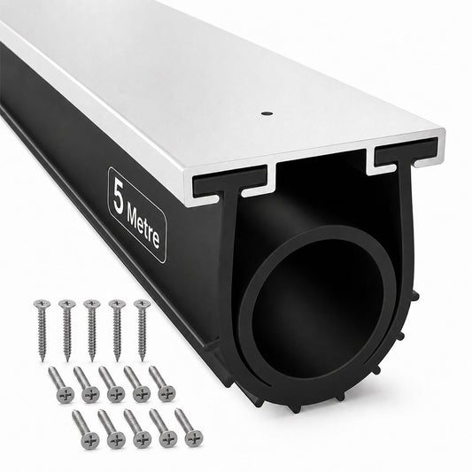 5M Garage Door Seals Bottom Rubber with Aluminium Track Retainer Kit Sale