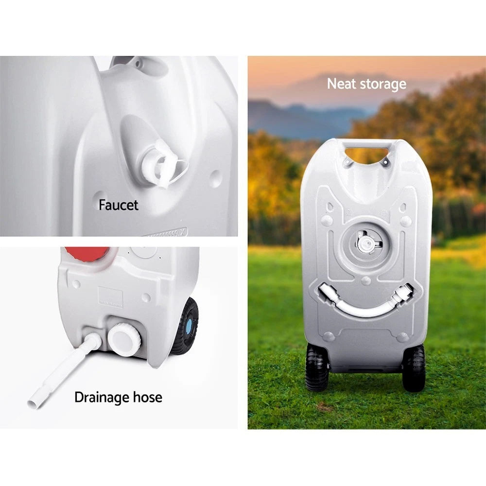 Portable Wheel Water Tank 40L