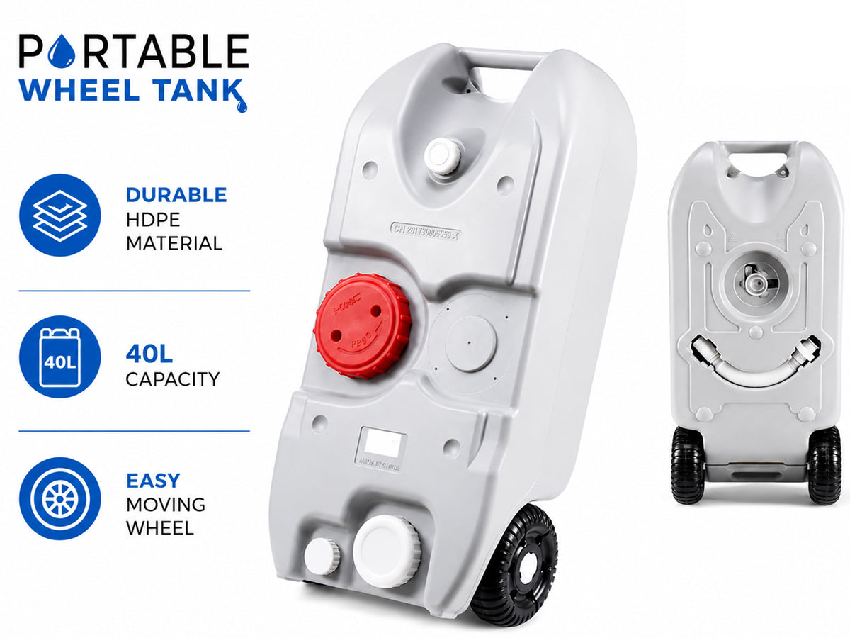Portable Wheel Water Tank 40L