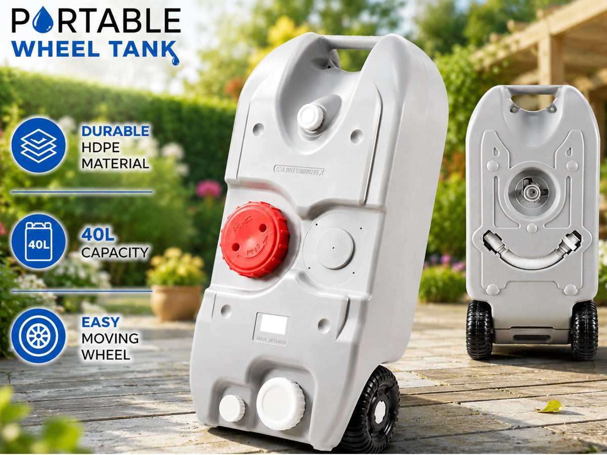 Portable Wheel Water Tank 40L