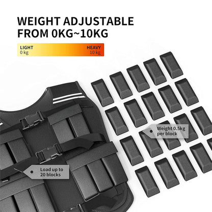 Adjustable Weight Vest 10kg