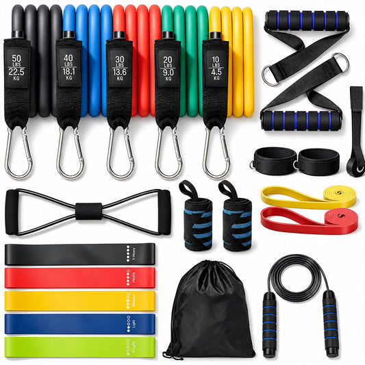 Fitness Exercises Resistance Bands Set