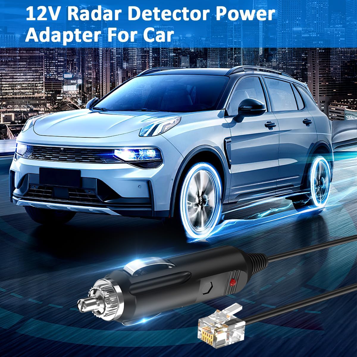Power Cable Cord for Escort, Beltronic, V1 & Uniden Radar Detectors