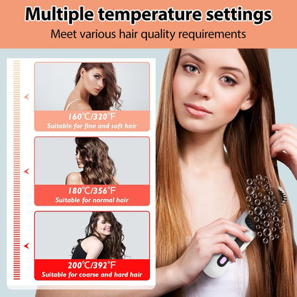 Cordless Hair Straightener Brush 3 Setting