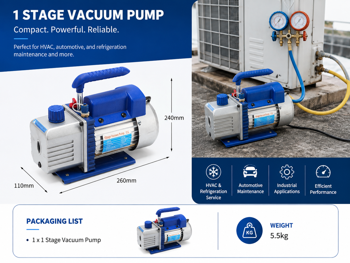 3CFM Vacuum Pump Single Stage