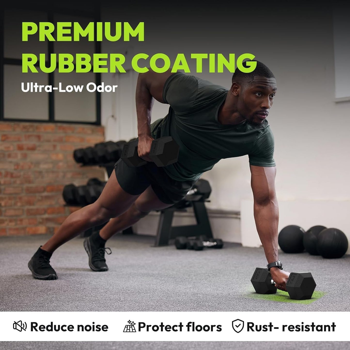 Dumbbell Set - 2 x 15kg Hex Weights