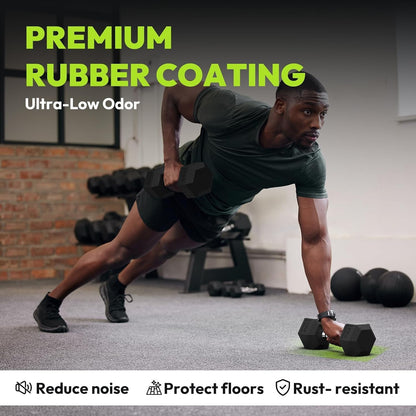 Dumbbell Set - 2 x 15kg Hex Weights