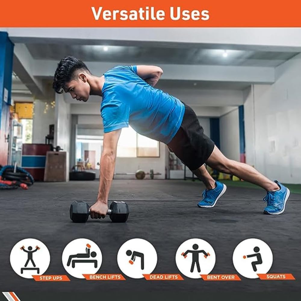 Dumbbell Set - 2 x 15kg Hex Weights