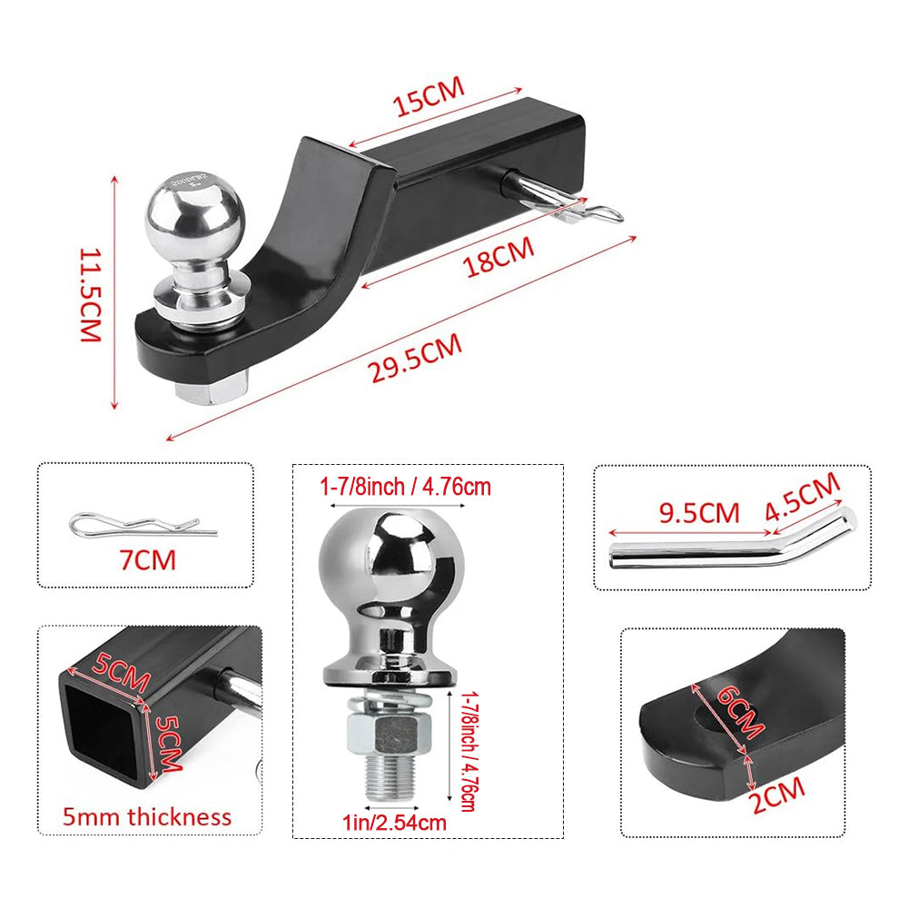 Trailer Tow Bar  Towbar Hitch Tow Ball Mount 6000lbs