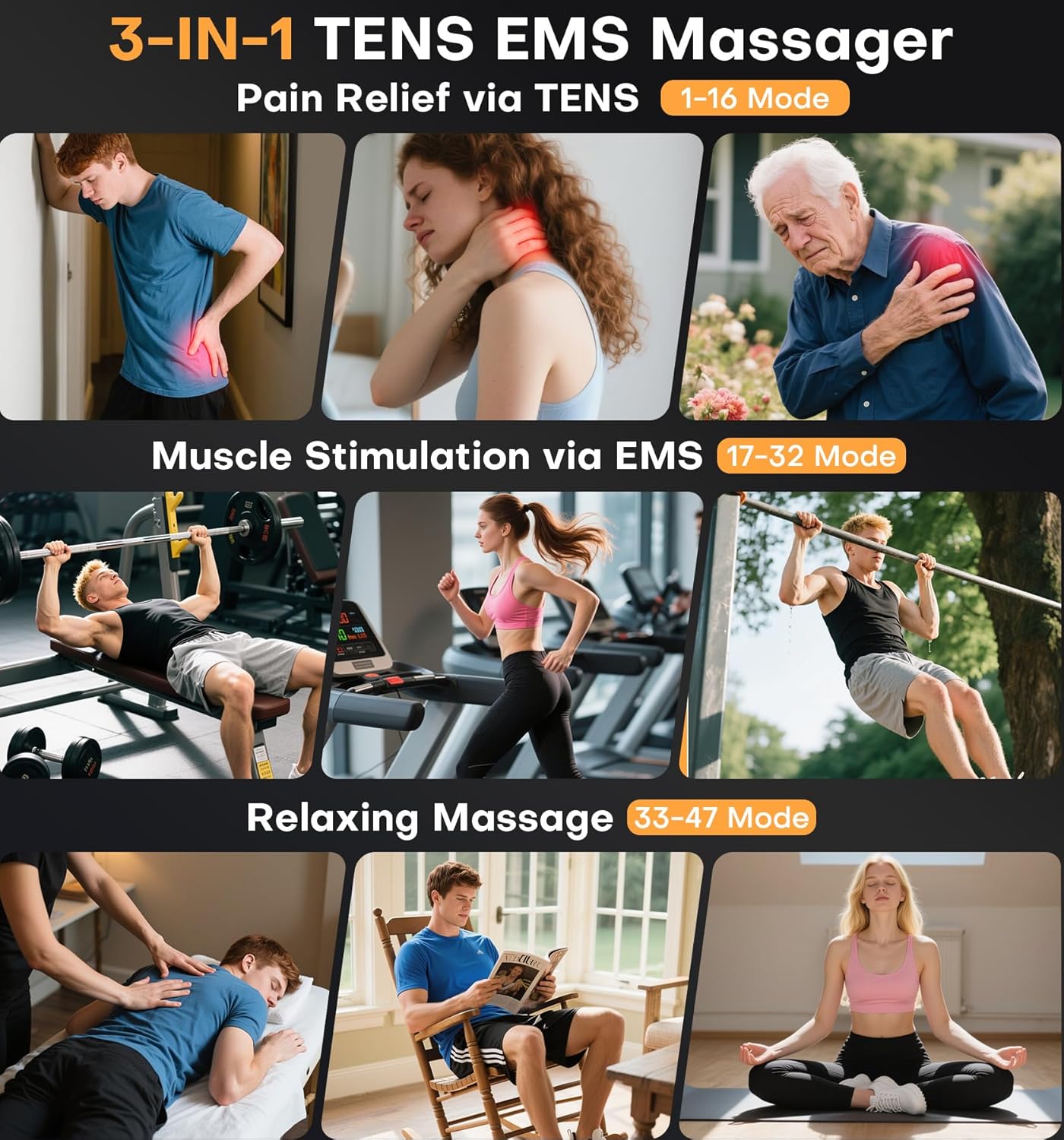 Medical TENS Rechargeable TENS & EMS Machine