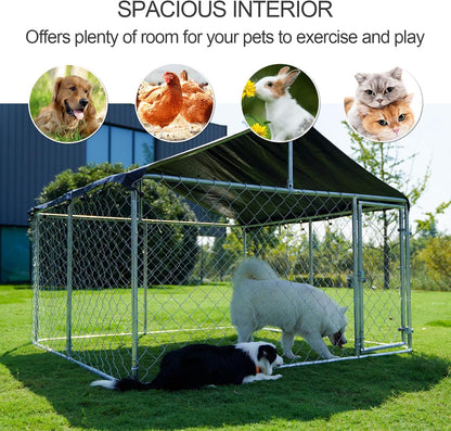 Outdoor Dog Run with Shade Sail