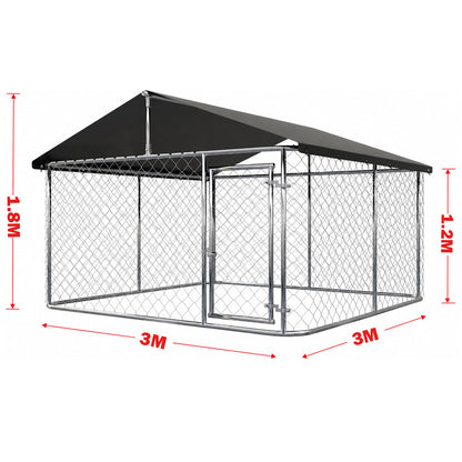 Outdoor Dog Run with Shade Sail