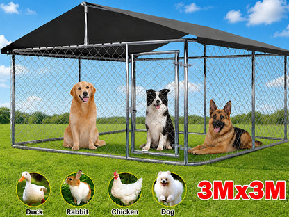 Outdoor Dog Run with Shade Sail