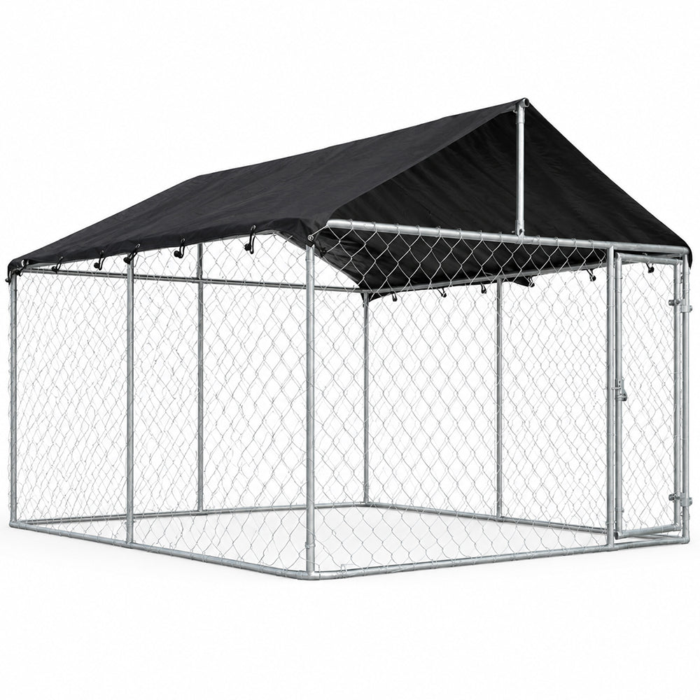 Outdoor Dog Run with Shade Sail