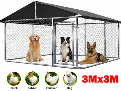 Outdoor Dog Run with Shade Sail