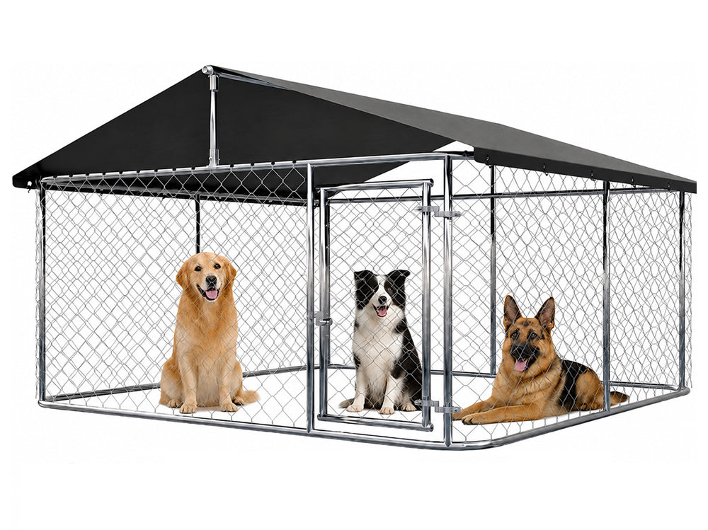 Outdoor Dog Run with Shade Sail