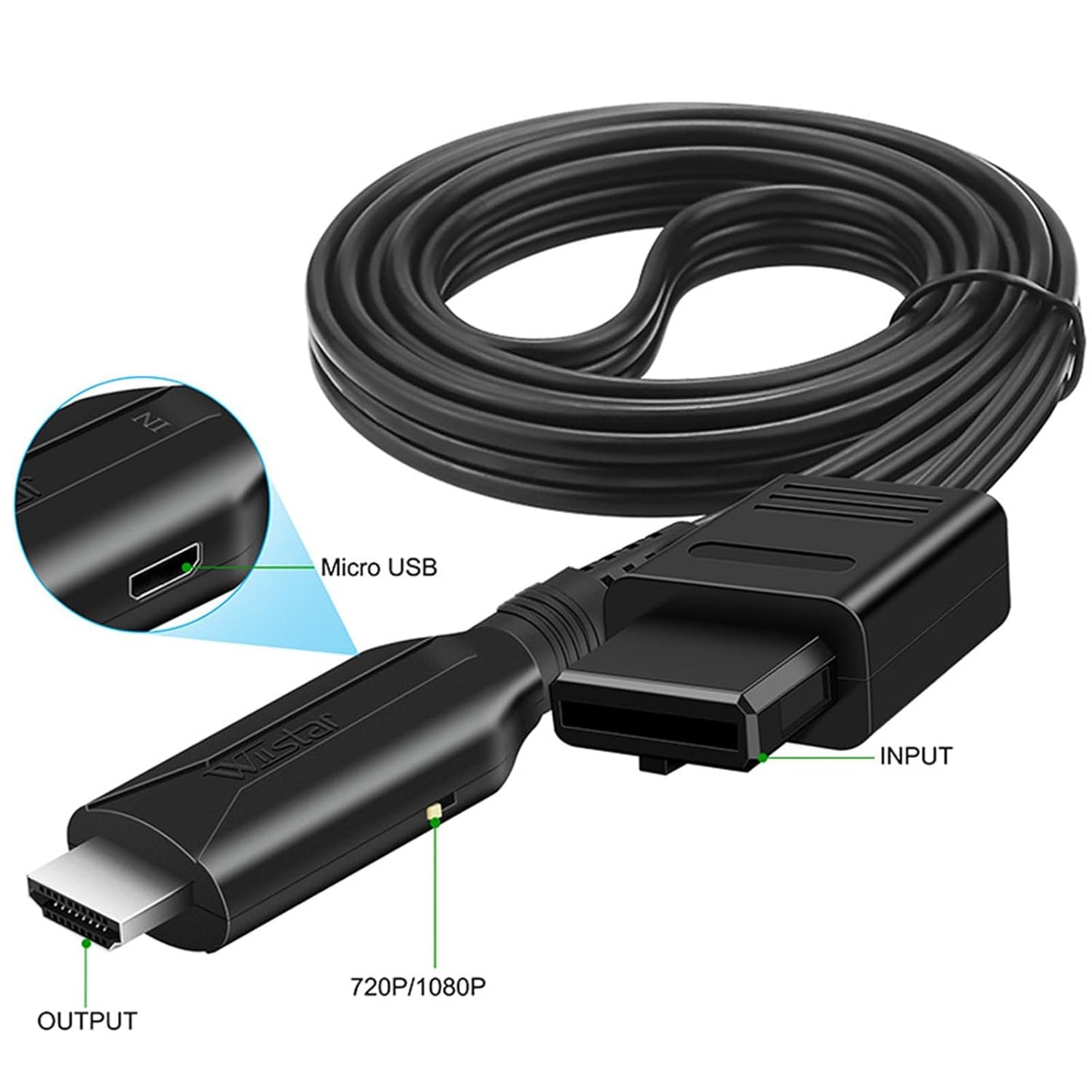 WII To HDMI Converter Cable For HDTV Display N64 To 1080p HD