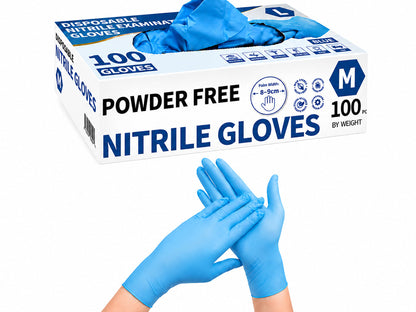 Disposable Nitrile Gloves Blue 100 pcs