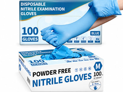 Disposable Nitrile Gloves Blue 100 pcs