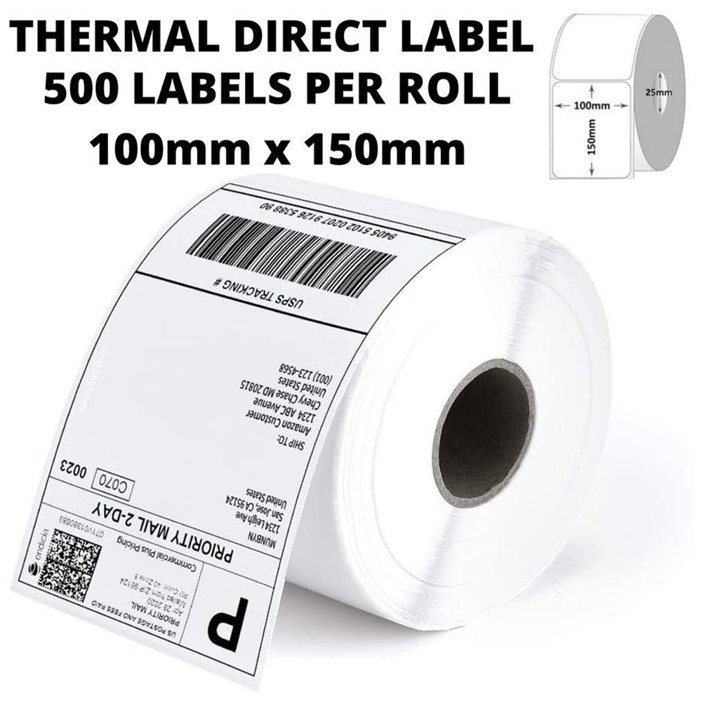 Thermal Transfer Label 100 X 180 mm Permanent Adhesive, 300 Labels In Roll