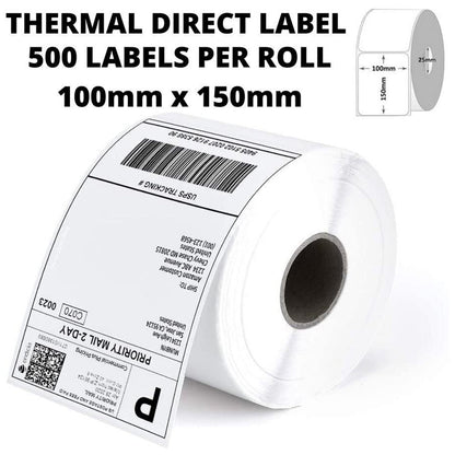 Thermal Transfer Label 100 X 180 mm Permanent Adhesive, 300 Labels In Roll