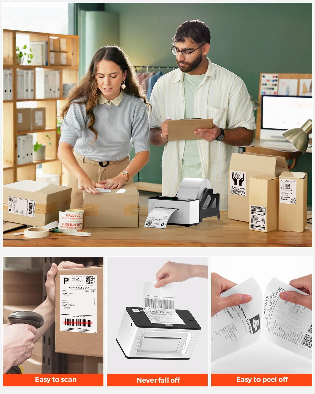 Thermal Transfer Label 100 X 180 mm Permanent Adhesive, 300 Labels In Roll