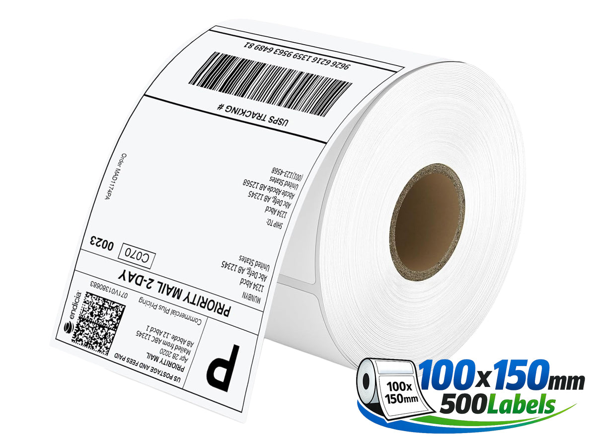 Thermal Transfer Label 100 X 180 mm Permanent Adhesive, 300 Labels In Roll