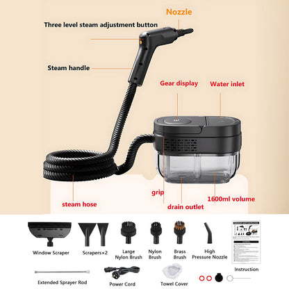 Handheld 2500W Steam Cleaner High Temperature Pressurized